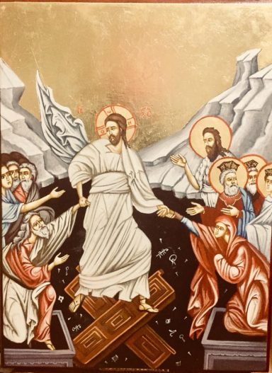 Descente aux enfers (La Résurrection) Icône en bois